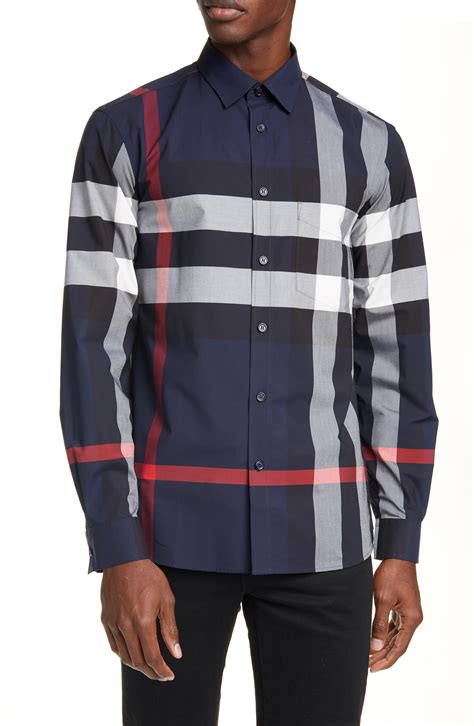 burberry button up navy|burberry button up men's.